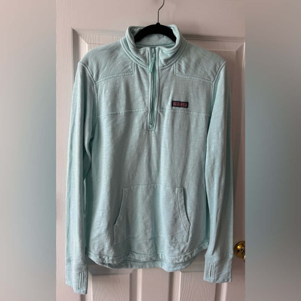 Vineyard Vines Women’s Dreamcloth Relaxed Shep 
Quarter-Zip Pullover Medium
